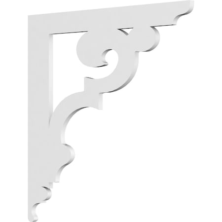 Ekena Millwork Preston Architectural Grade PVC Bracket, 5/8"W X 22"D X 22"H BKTP01X22X22PR